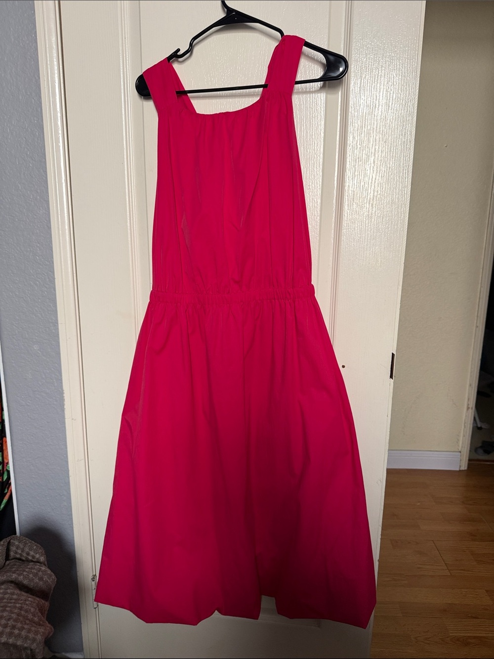 Banana Republic Bright Hot Pink Sleeveless Midi Dress, open back